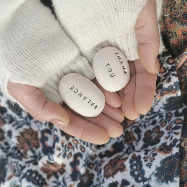 BALANCE - Spiritual inscribed message pebble