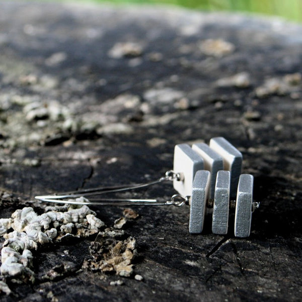 PAINTED SILVER JEWELERY - Cube Shape