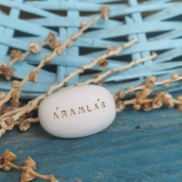 ÁRAMLÁS - Messaggio magico spirituale su ciottoli di ceramica