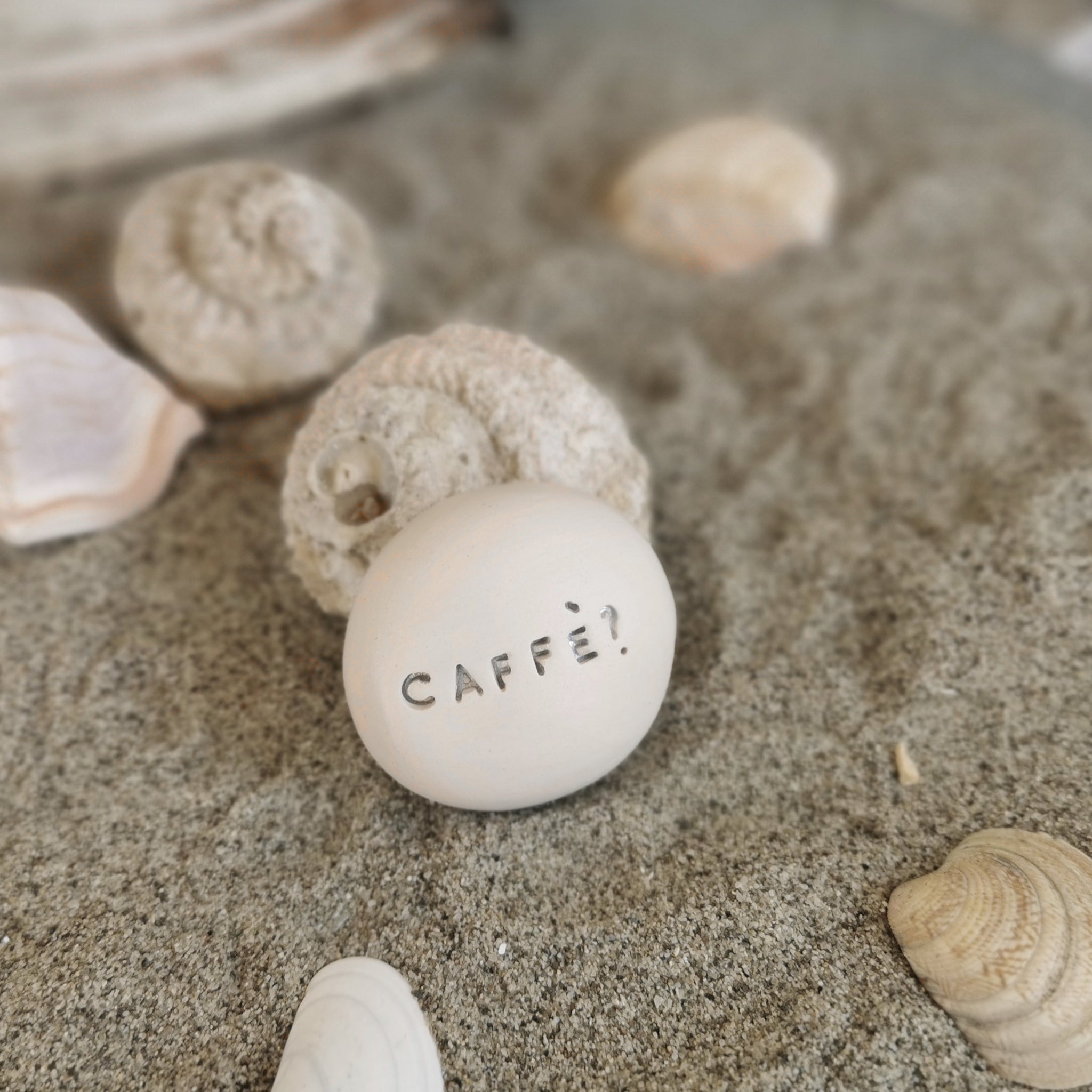 CAFFÉ? - Ceramic decoration pebble