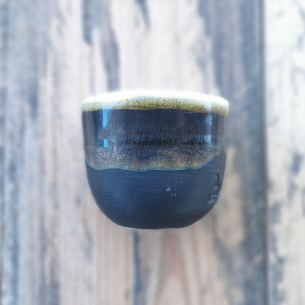 Tazzina da caffè nero anticato opaco, 100 ml