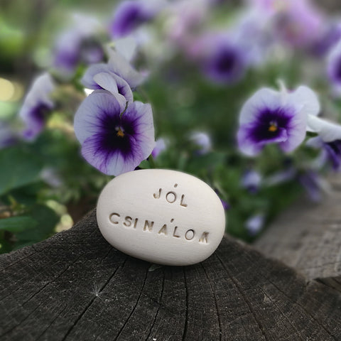 JÓL CSINÁLOM - Motivational message pebble