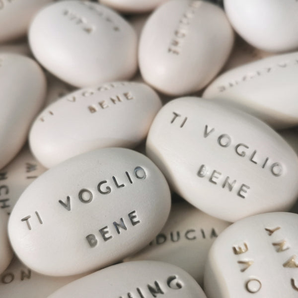 TI VOGLIO BENE - Regalo in ceramica con messaggio motivazionale iscritto
