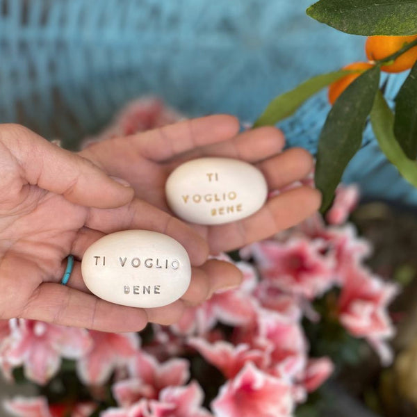 TI VOGLIO BENE - Regalo in ceramica con messaggio motivazionale iscritto