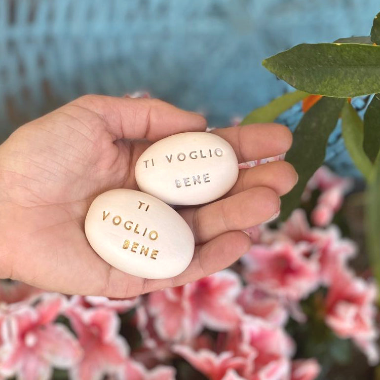 TI VOGLIO BENE - Regalo in ceramica con messaggio motivazionale iscritto