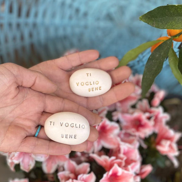 TI VOGLIO BENE - Regalo in ceramica con messaggio motivazionale iscritto