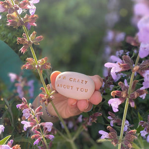 I'M CRAZY ABOUT YOU - Love message on ceramic stone