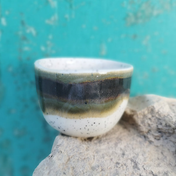 Tazzina da caffè nero anticato opaco, 100 ml