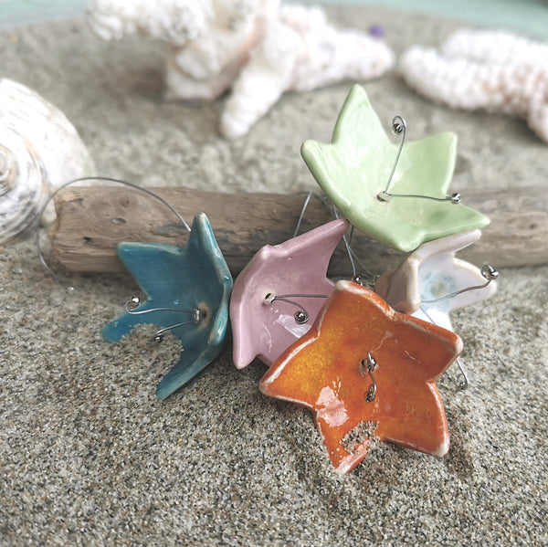 Mini fiori in ceramica, accessori decorativi in ​​confezioni, 5 pezzi di decorazione 