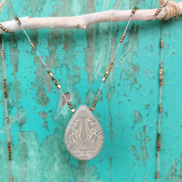Handcrafted Ceramic Pendant – Art Nouveau Inspired (Copy)