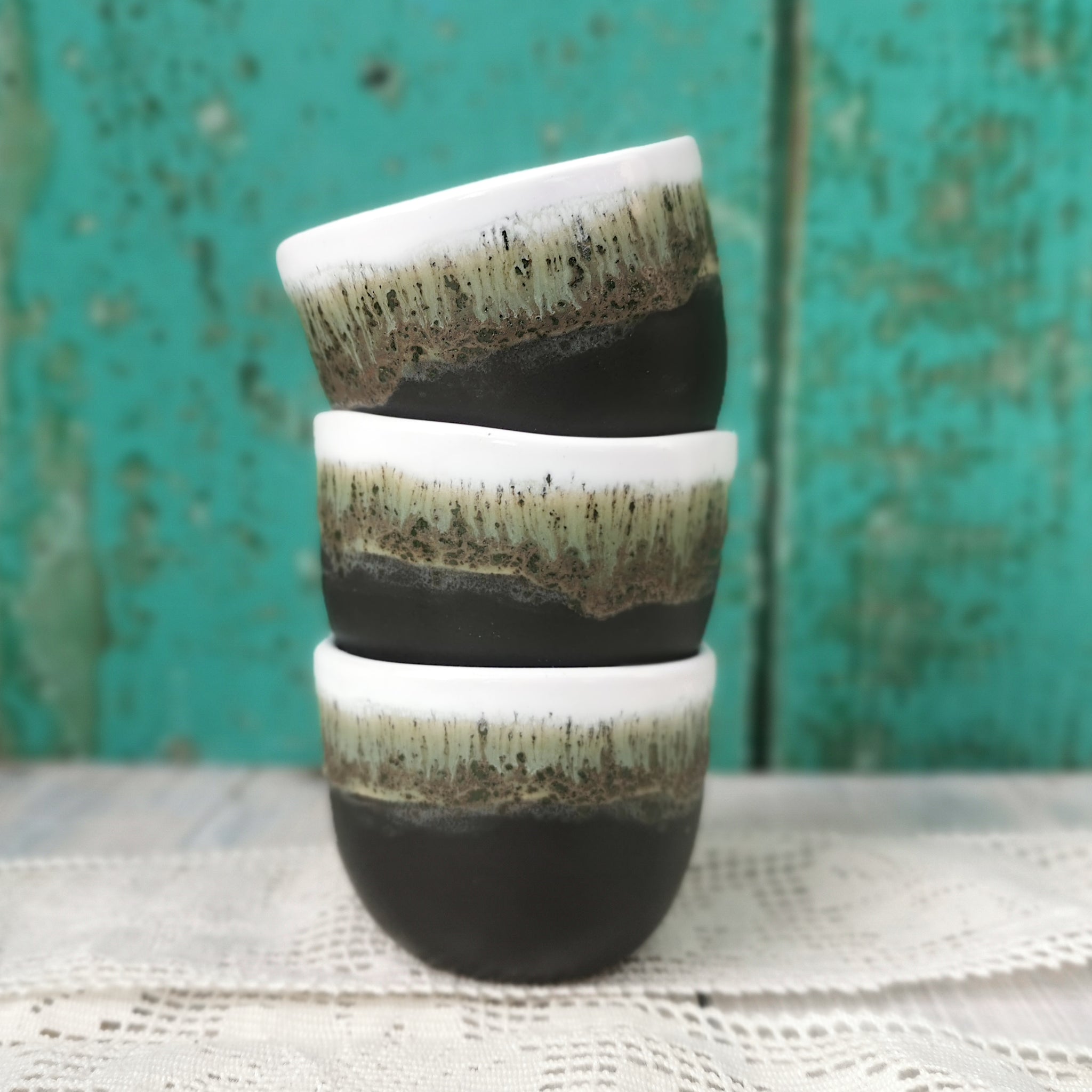 Tazza da caffè moderna fatta a mano effetto pelle di coccodrillo, 100 ml 