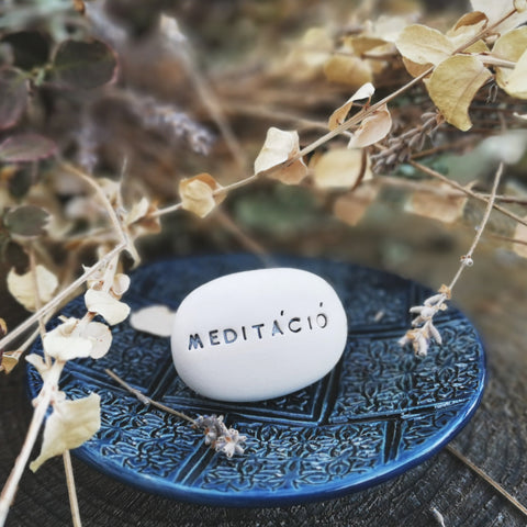MEDITÁCIÓ - Motivational ceramic Magic Pebble