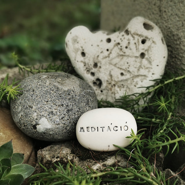 MEDITÁCIÓ - Motivational ceramic Magic Pebble