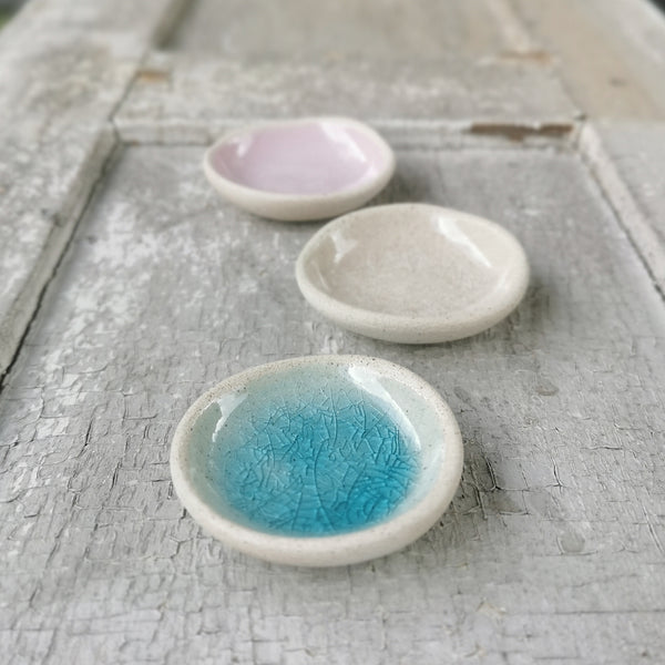 Set di mini ciotole in ceramica, 3 colori diversi