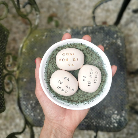 OGGI NON MI VA - Motivation message stone