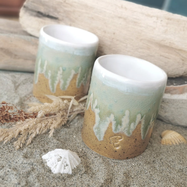 Tazza da caffè "Sandy Beach" - Edizione limitata, "CoupleCup" / 2 pezzi 