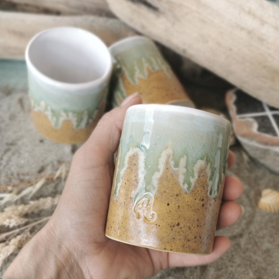 Tazza da caffè "Sandy Beach" - Edizione limitata, "CoupleCup" / 2 pezzi 