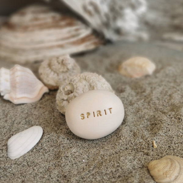 SPIRIT - Spiritual ceramic pebble, gift, motivation, decoration