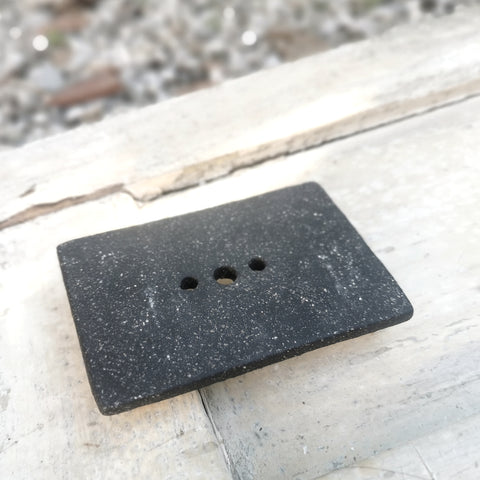 Sparkling black ceramic soap dish, NOW 25% OFF!