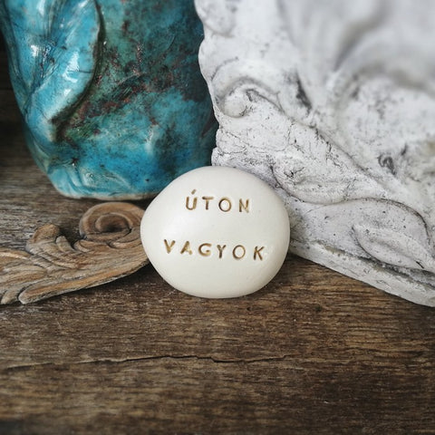 ÚTON VAGYOK - Spiritual Magic Stone, ceramic gift