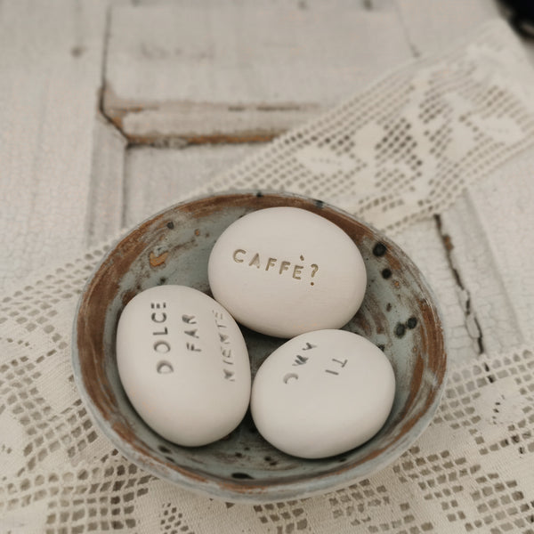 CAFFÉ? - Ceramic decoration pebble