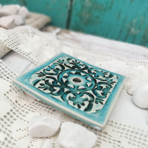 PORTA SAPONE in ceramica unico, stile romantico e rustico