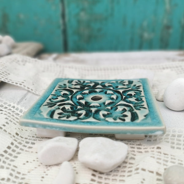 PORTA SAPONE in ceramica unico, stile romantico e rustico