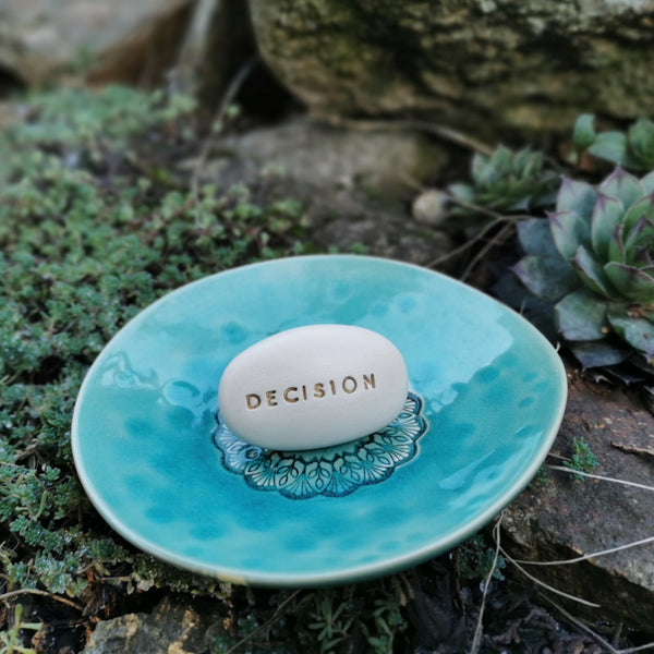 DECISION - Motivational magic message pebble