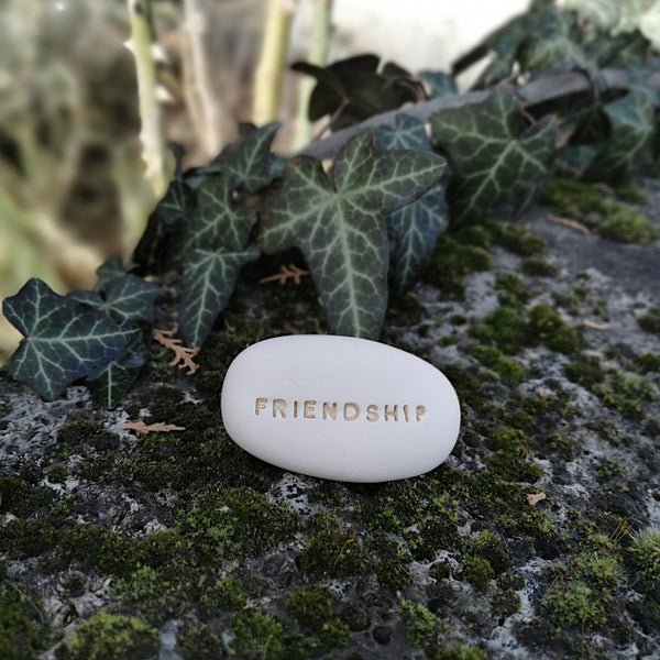 FRIENDSHIP - Ceramic engraved stone