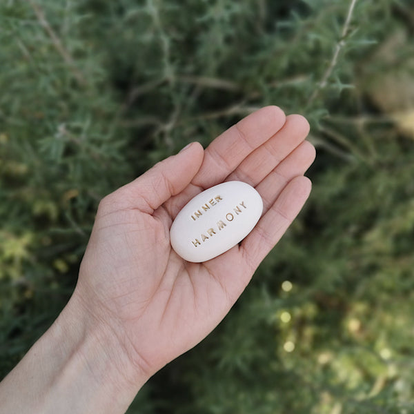 INNER HARMONY - Motivational, spirituality magic message pebble