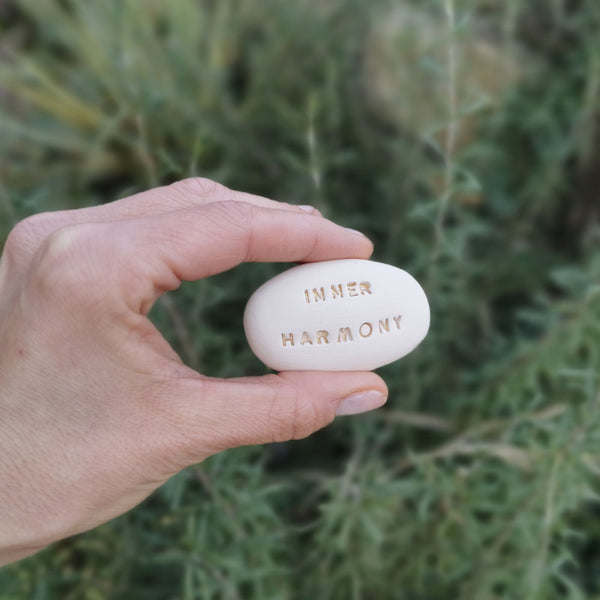 INNER HARMONY - Motivational, spirituality magic message pebble