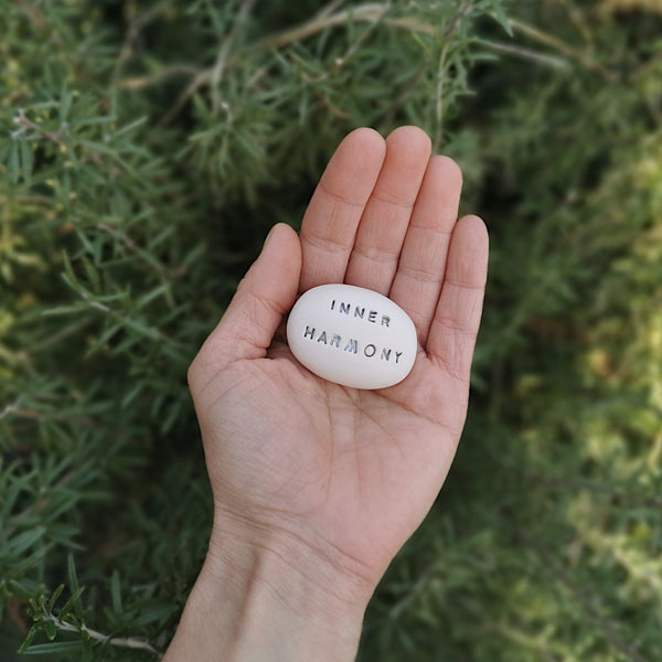 INNER HARMONY - Motivational, spirituality magic message pebble