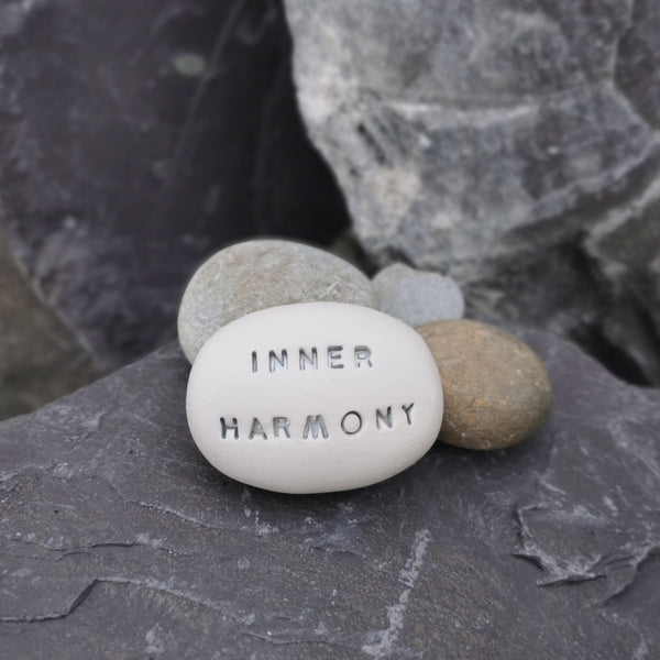 INNER HARMONY - Motivational, spirituality magic message pebble