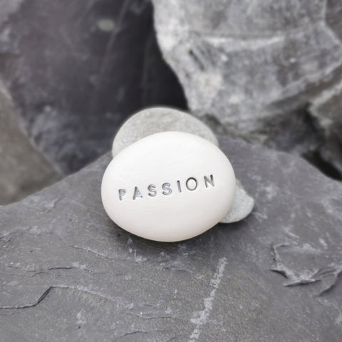 PASSION - Inspirational ceramic message stone